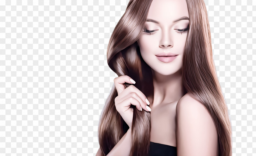 Nose Long Hair Face Skin Beauty Hairstyle PNG