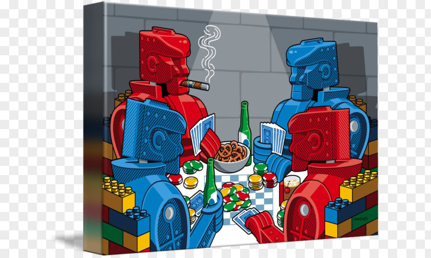 Toy Rock 'Em Sock Robots Art Canvas Print PNG