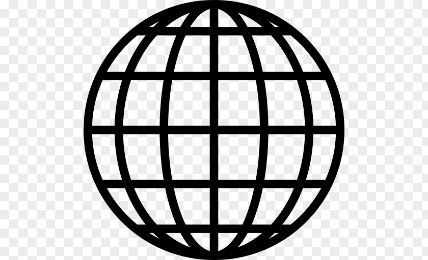 Grid Perspective World Globe PNG