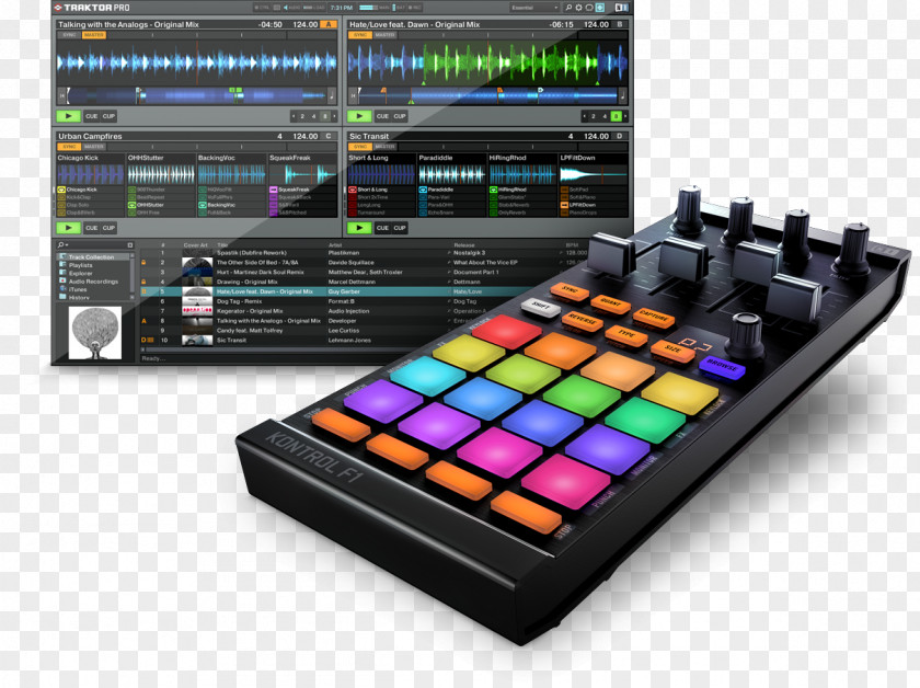 Native Traktor Instruments Disc Jockey DJ Controller Computer Software PNG