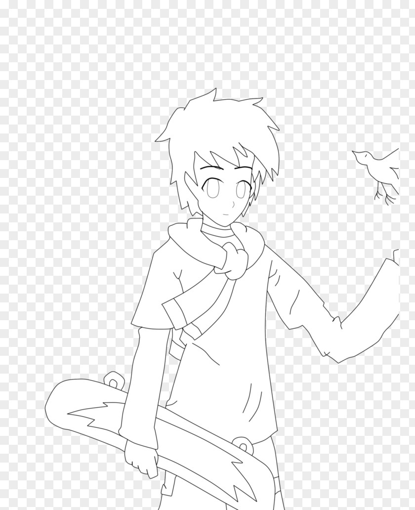 Pencil Sketch Finger Line Art Drawing PNG