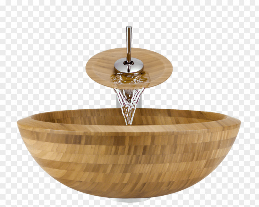 Sink Bowl Bamboo Bathroom Cabinetry PNG