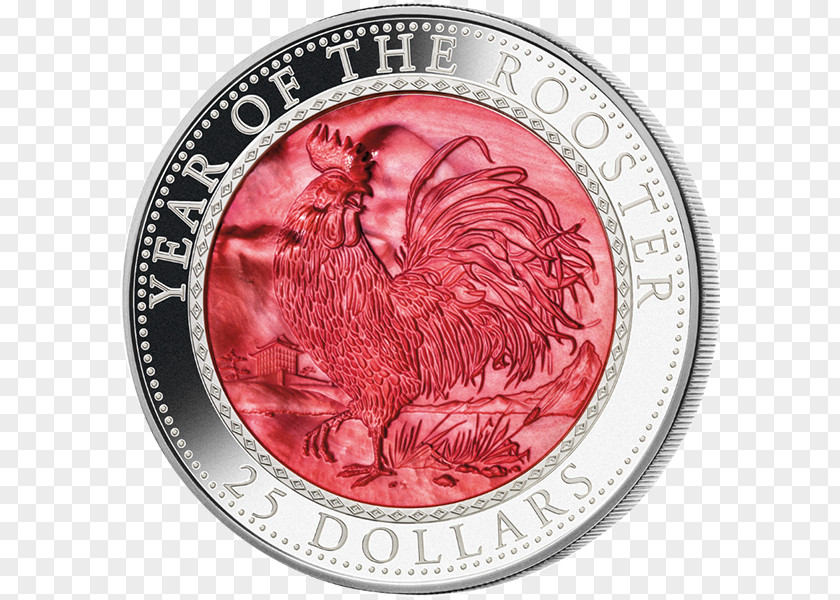 2017 Year Of The Rooster Free Image Silver Coin Proof Coinage PNG