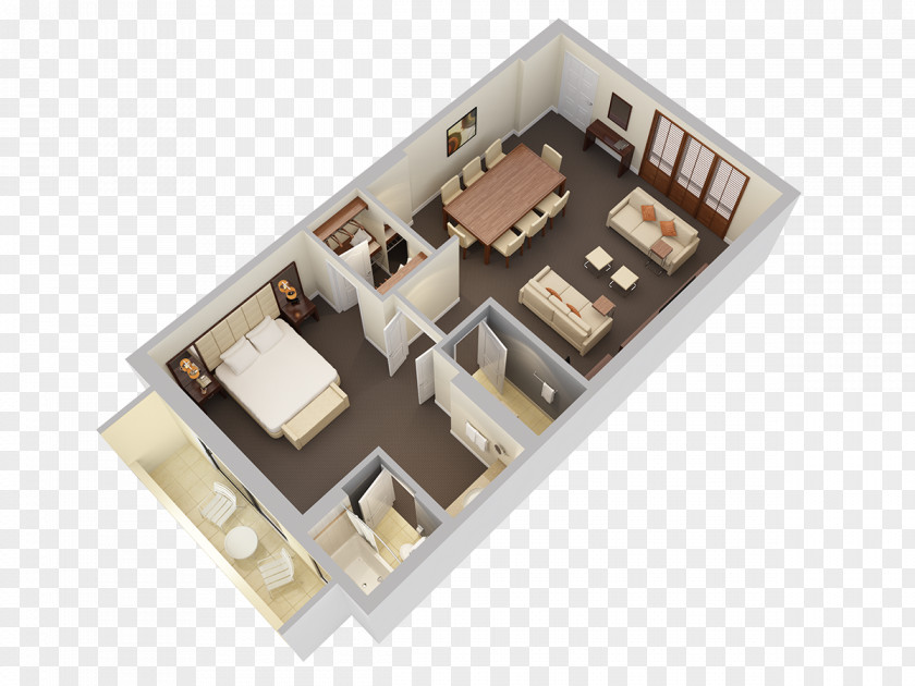Mini Golf 3D Floor Plan House PNG