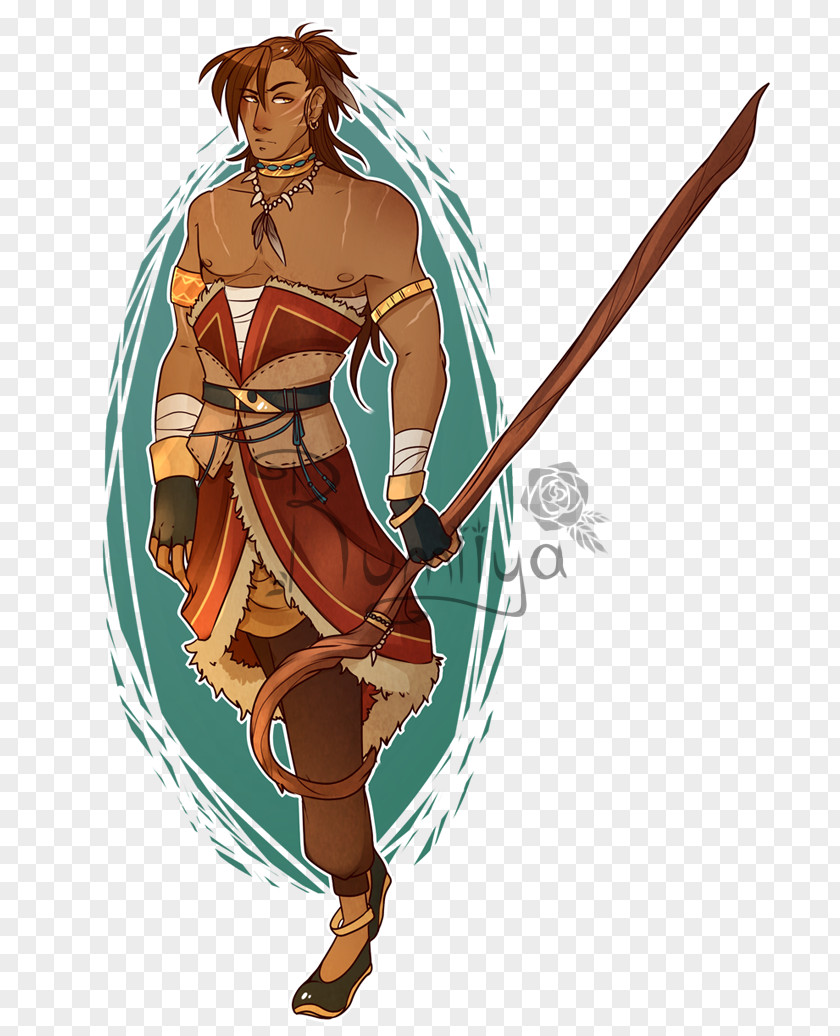 Spear The Woman Warrior Lance Illustration Costume Design PNG