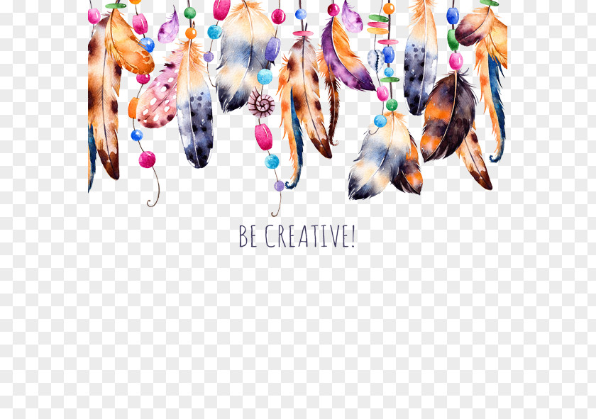 Hand-painted Feathers PNG feathers clipart PNG