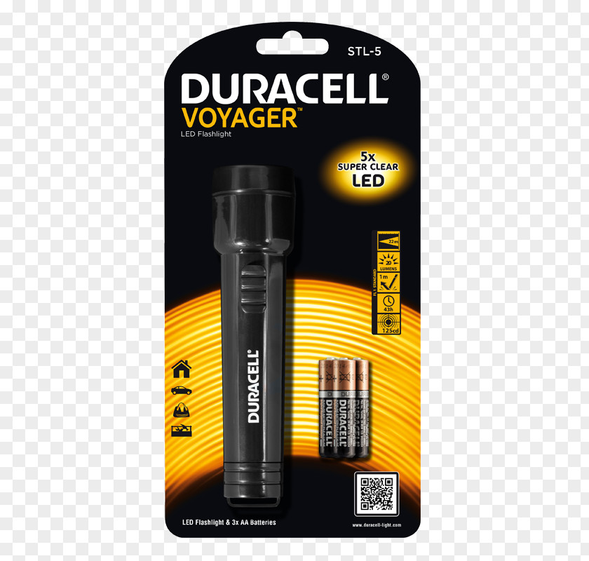 Light Flashlight Duracell Light-emitting Diode AAA Battery PNG