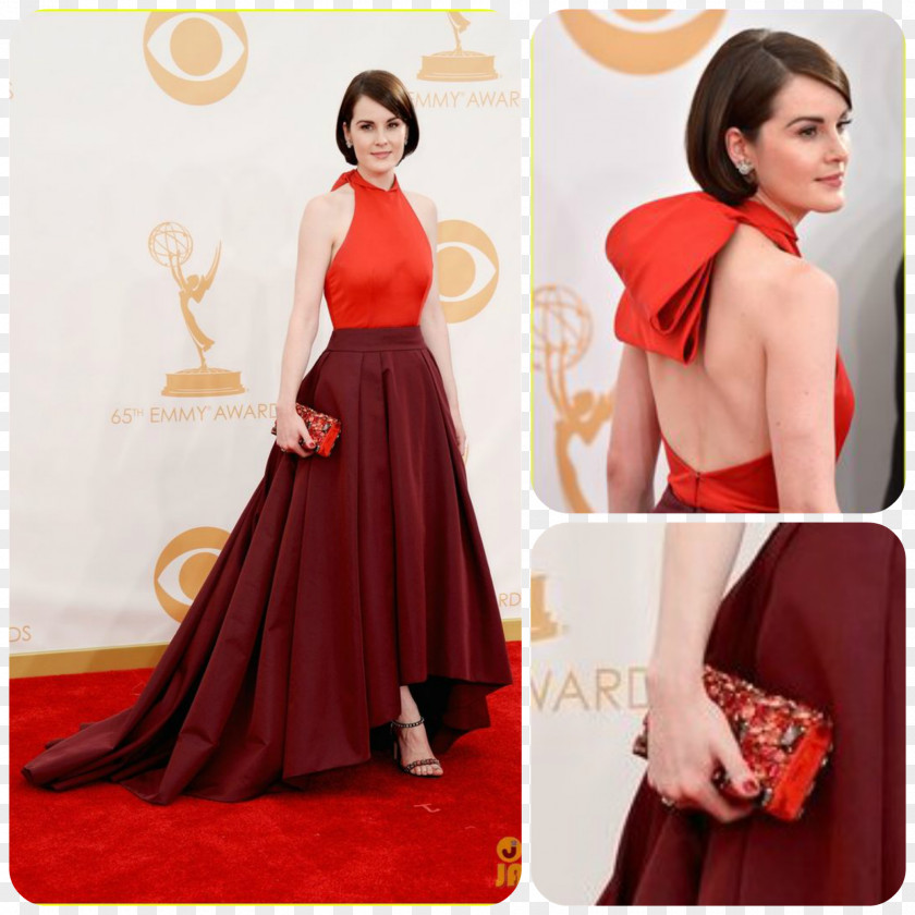 Red Carpet Michelle Dockery 65th Primetime Emmy Awards Gown Dress PNG