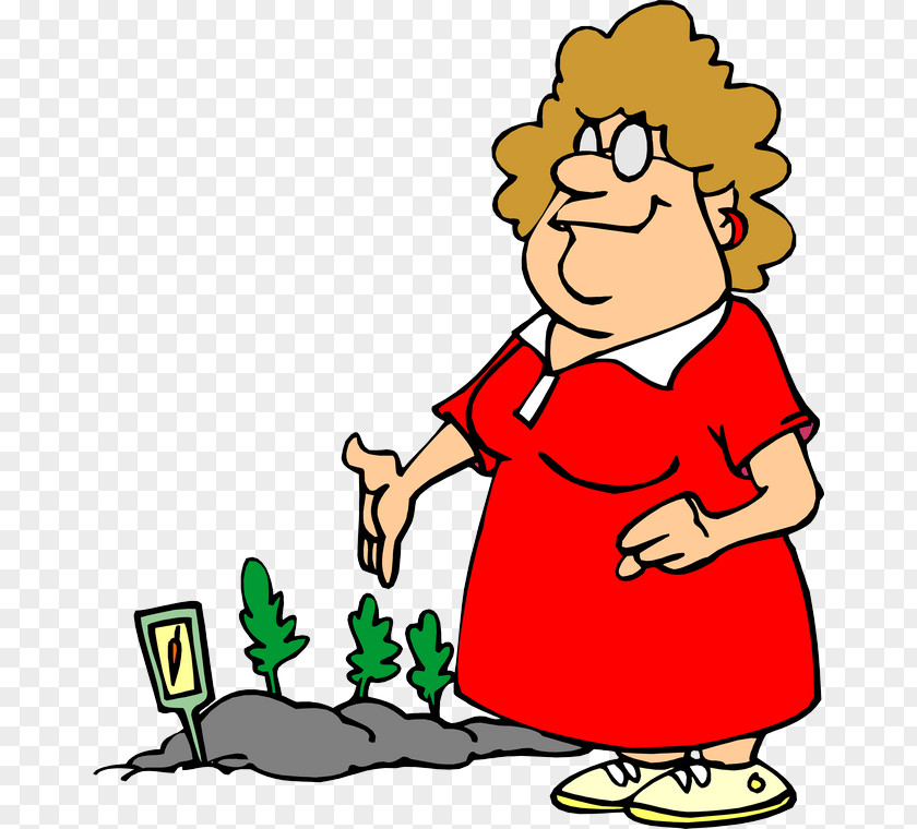 Cartoon Women Joke Gardening Clip Art PNG