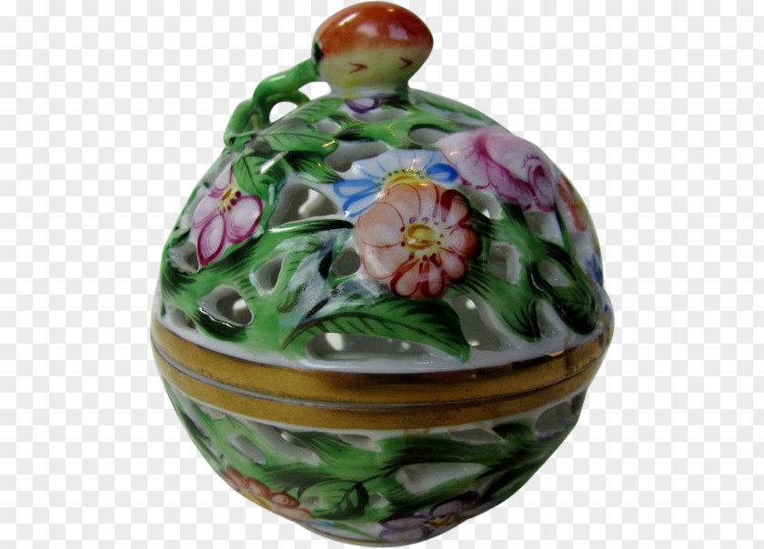 Hand Painted Flowers Decorated Herend Porcelain Manufactory Tableware Ceramic PNG