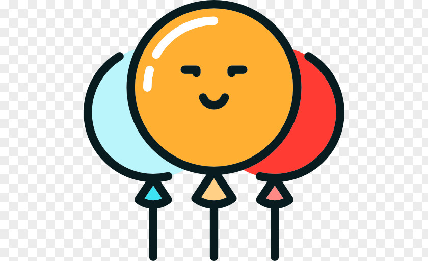 Smiley Face Balloon Festival Decorative Material Party Icon PNG