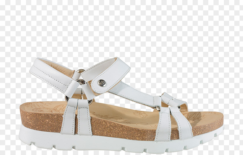 Sandal White Shoe Wedge Leather PNG
