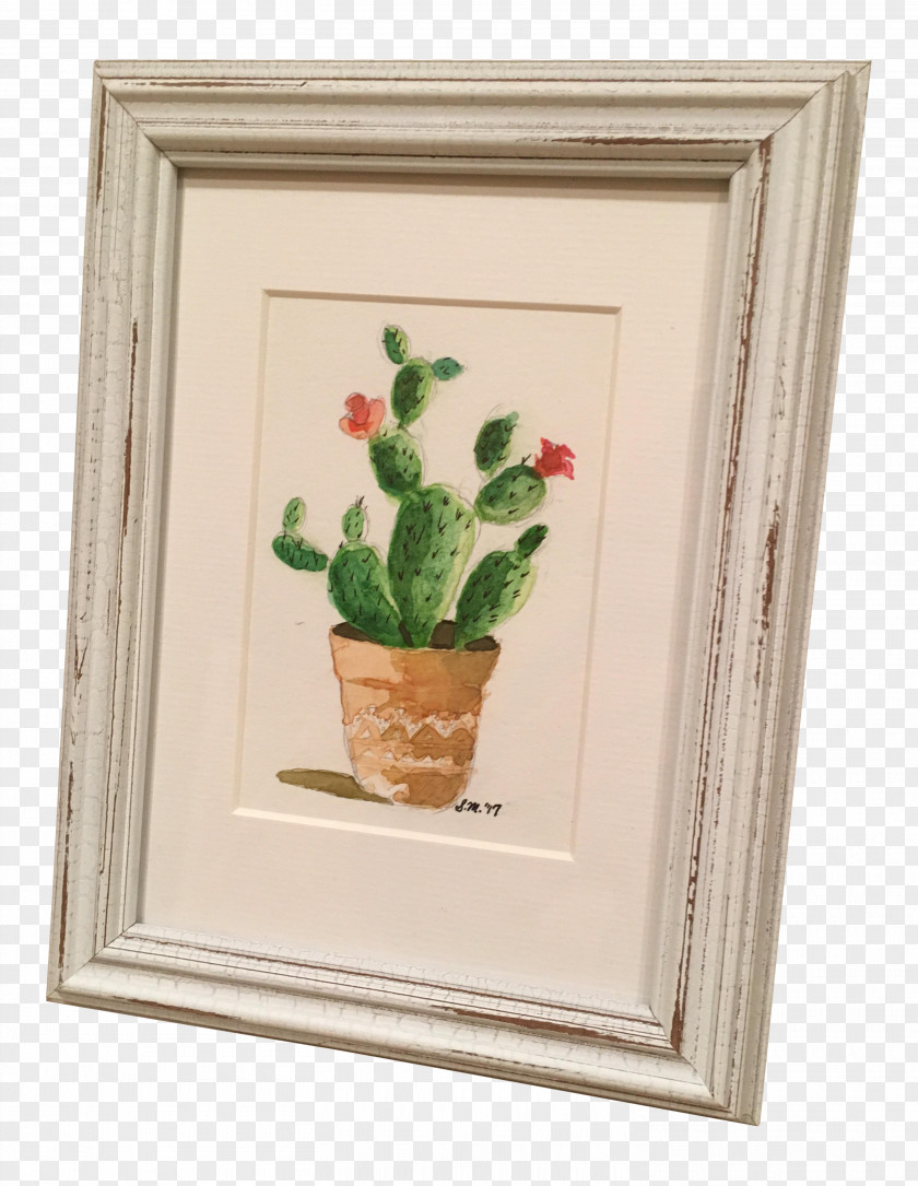 Succulent Watercolor Flowerpot Vase Picture Frames Plant PNG