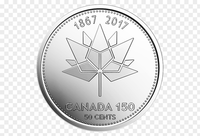 Uncirculated Coin 150th Anniversary Of Canada Canadian Centennial 50-cent Piece PNG
