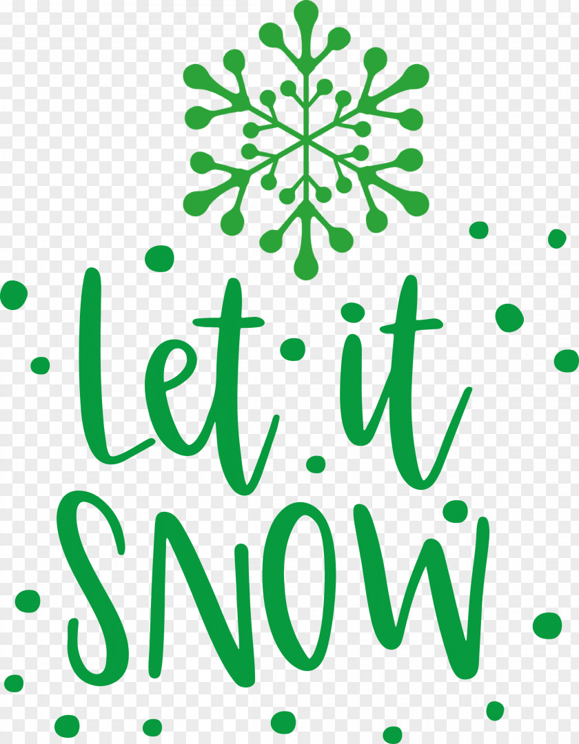 Let It Snow Snowflake PNG