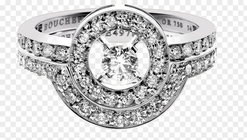 Luxury Decorative Inlay Diamond Platinum Ring PNG