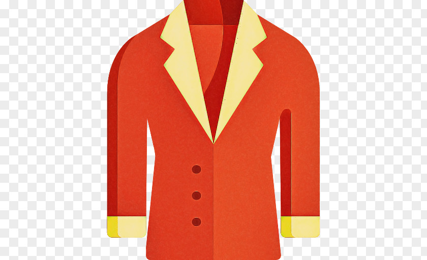 Top Button Clothing Outerwear Jacket Red Blazer PNG