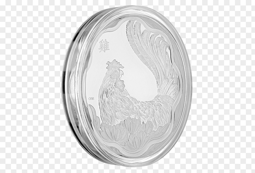 2017 Year Of The Rooster Watercolor Painting Moon Silver Art Clip PNG