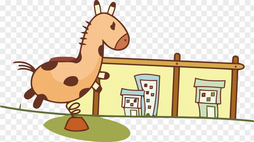 Creative Cartoon Horse Clip Art PNG