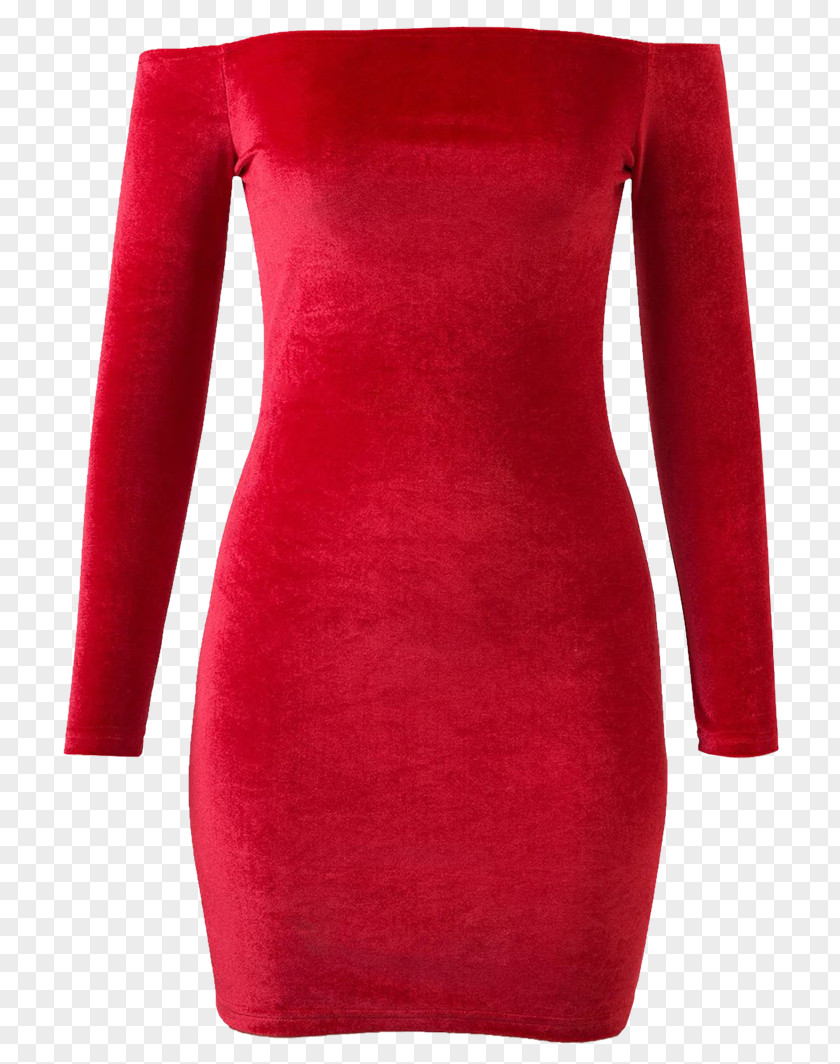 Dress Velvet Shoulder Sleeve Clothing PNG