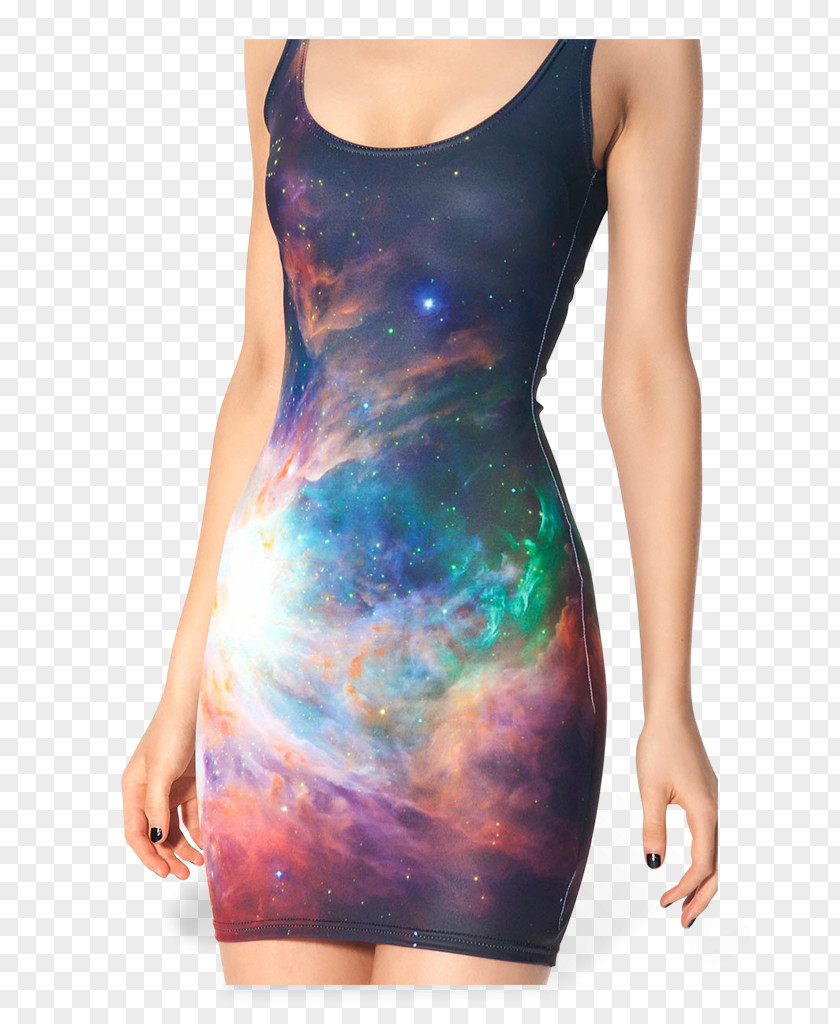 Cosmic Nebula Sundress Clothing Skirt Casual PNG