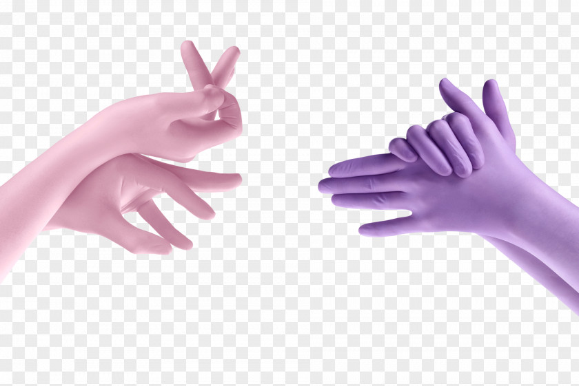 Pink Line Medical Glove Purple Latex Rubber PNG