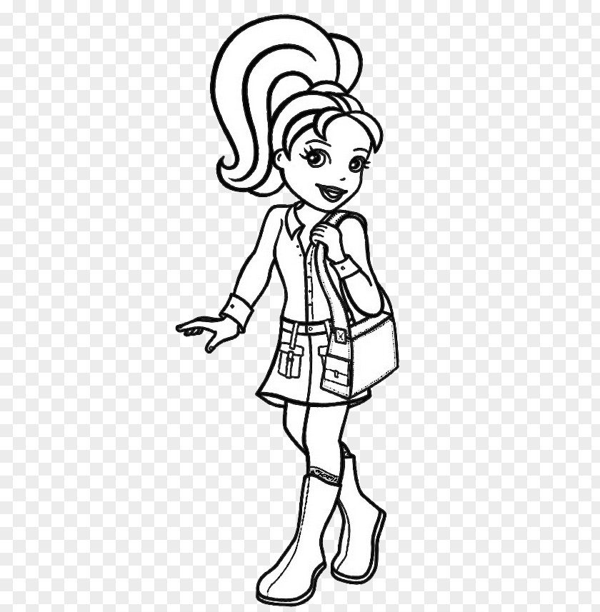 Polly Pocket Coloring Book Page PNG