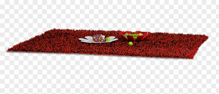 Red Carpet Fruit Plate Rectangle Flooring PNG
