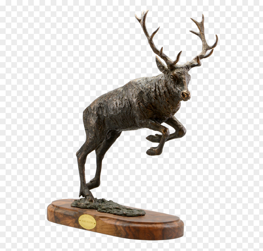 Reindeer Bronze Sculpture Elk PNG