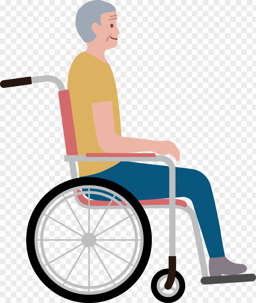 Grandpa Grandfather Wheelchair PNG