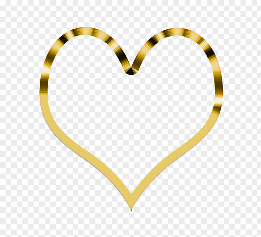 Heart Gold Symbol Desktop Wallpaper PNG