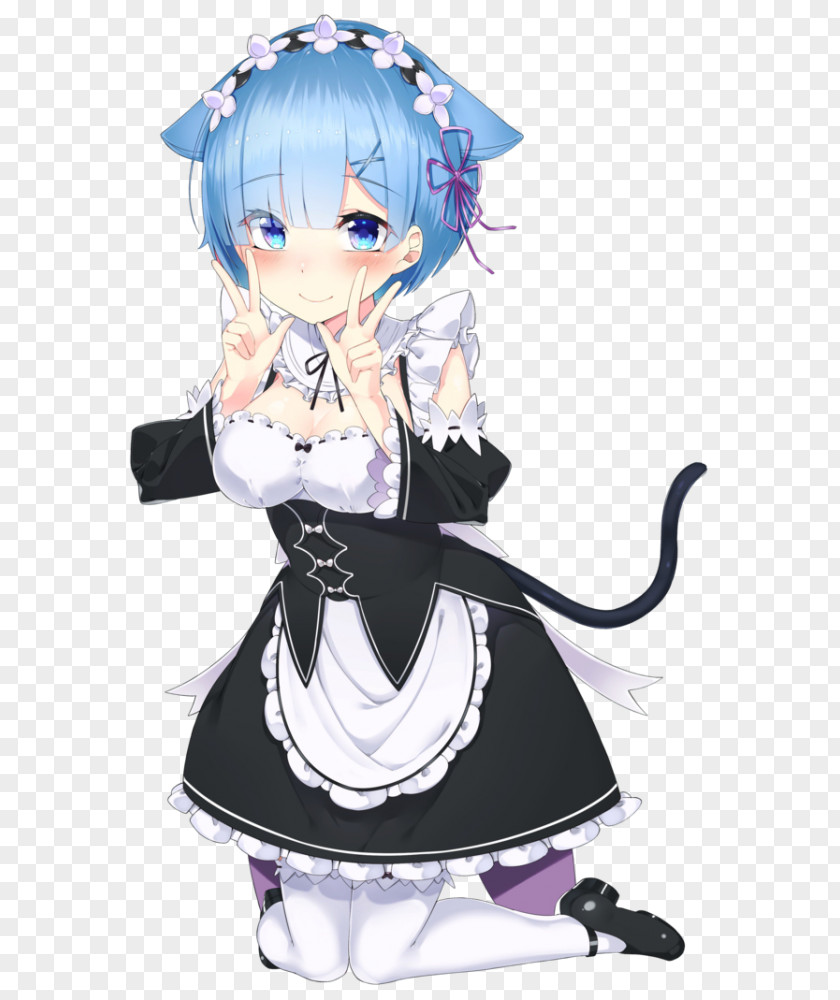Re:Zero − Starting Life In Another World R.E.M. Anime Catgirl Moe PNG in Moe, clipart PNG