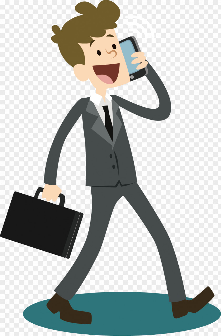 Vector Call Business Man Telephone System PNG