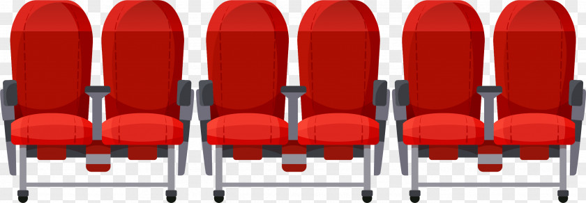 Vector Painted Red Seat Chair PNG