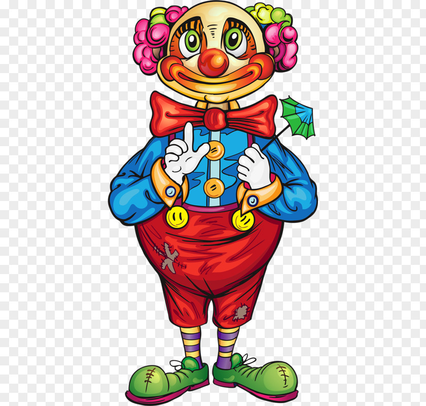 Hand-painted Clown Illustration PNG