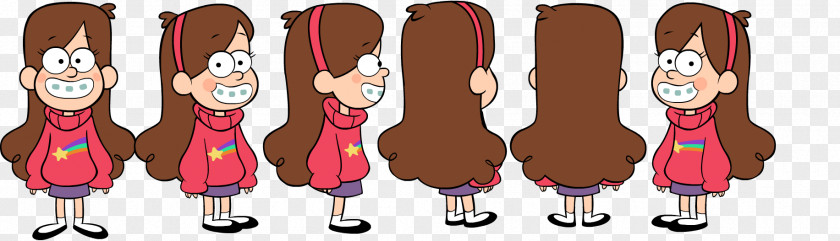 Mabel Pines Dipper Character Model Sheet Adobe Flash PNG