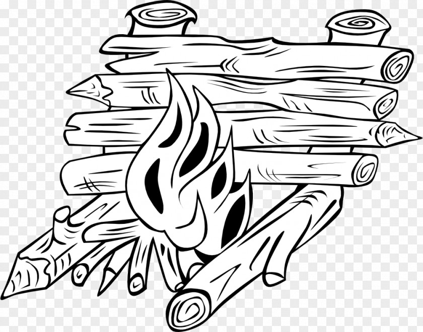 Pictures Of Campfires Log Cabin Coloring Book Clip Art PNG