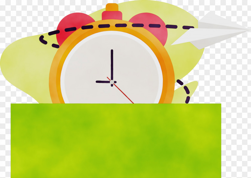 Angle Line Yellow Clock Font PNG