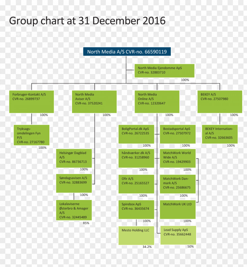 Group Chart North Media Organization Direktion Aktieselskab PNG