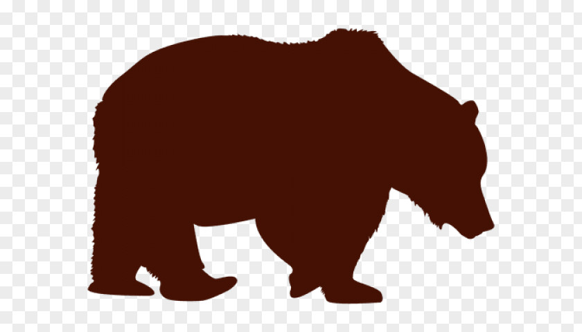 Sloth Bear Silhouette Brown Grizzly Animal Figure American Black PNG