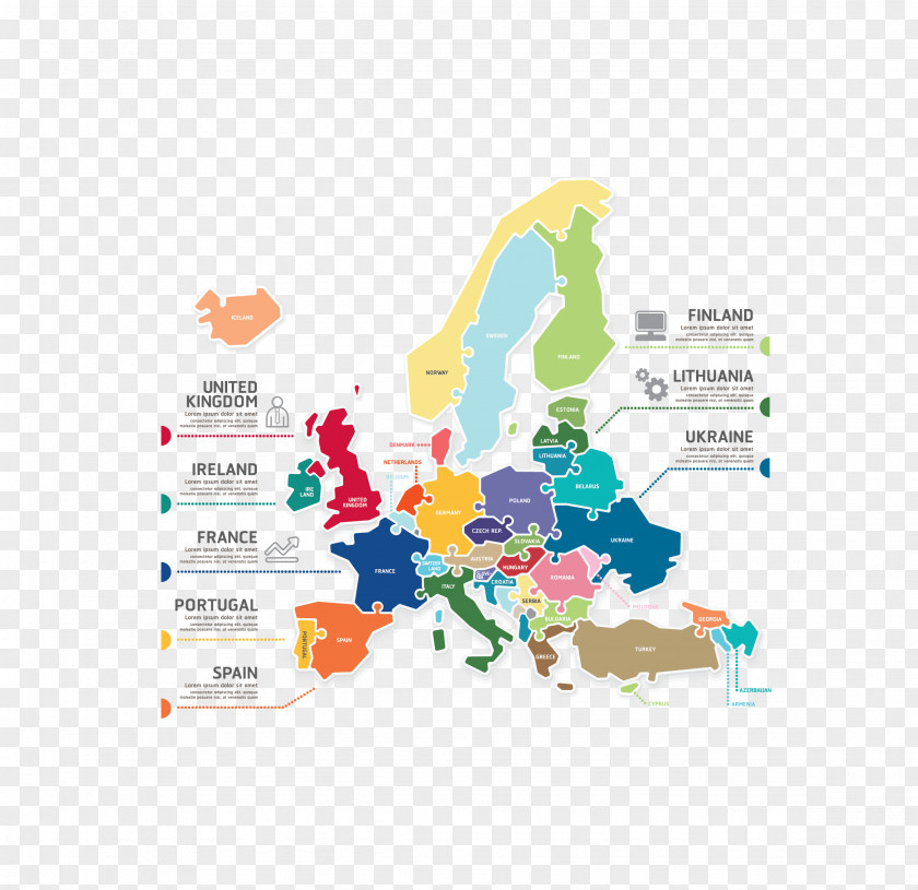 Vector Color World Map Analysis Pattern Europe Infographic Adobe Illustrator PNG