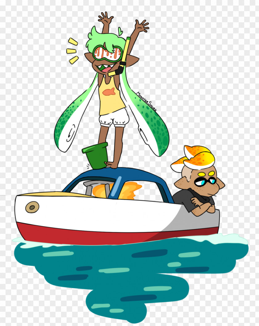 DeviantArt Illustration Splatoon Boat PNG