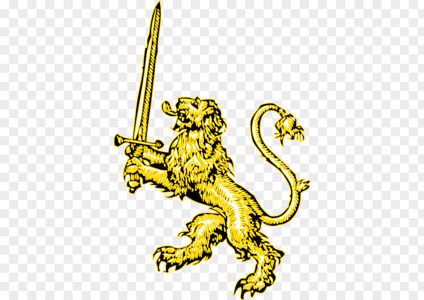 Lion Lionhead Rabbit Heraldry Clip Art PNG