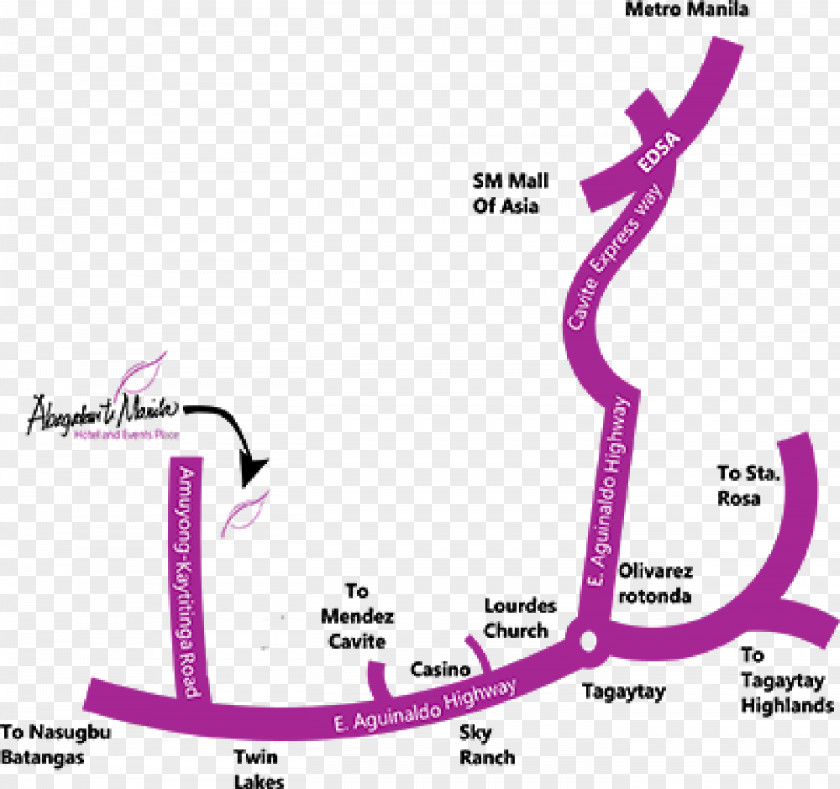 Map Tagaytay Abagatan Ti Manila World PNG