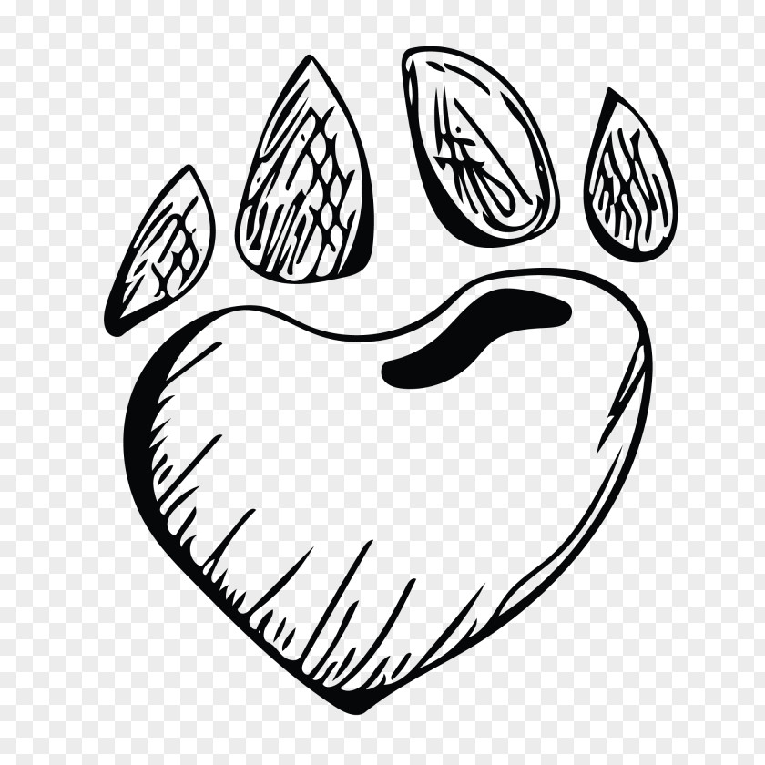 Animal Footprints Black And White Bear Clip Art PNG