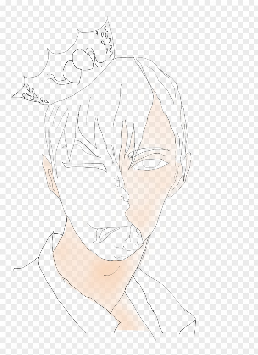 Ear Line Art Drawing Sketch PNG