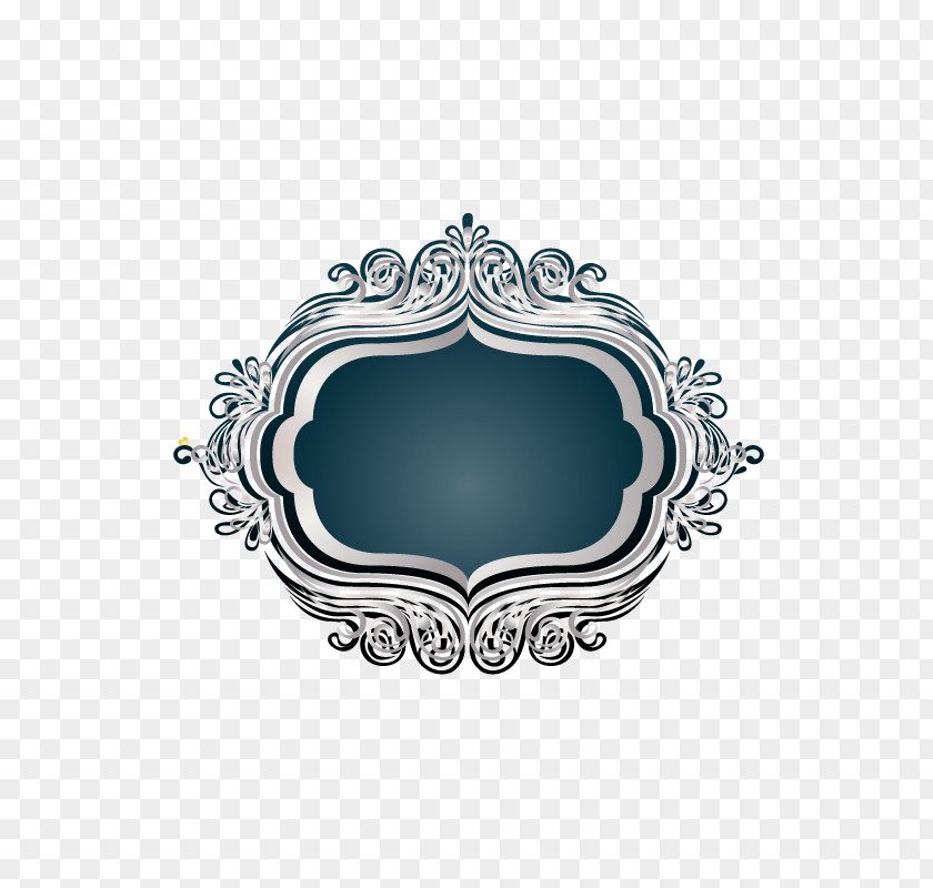 Silver Pattern Decorative PNG