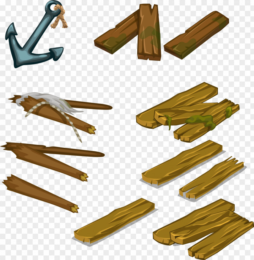 Vector Sailing Debris And Anchor Download Royalty-free PNG