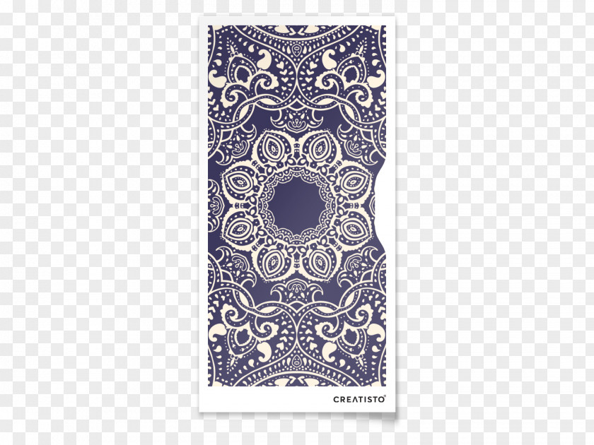 Blue Mandala IPhone 6 Plus Douchegordijn X Curtain PNG