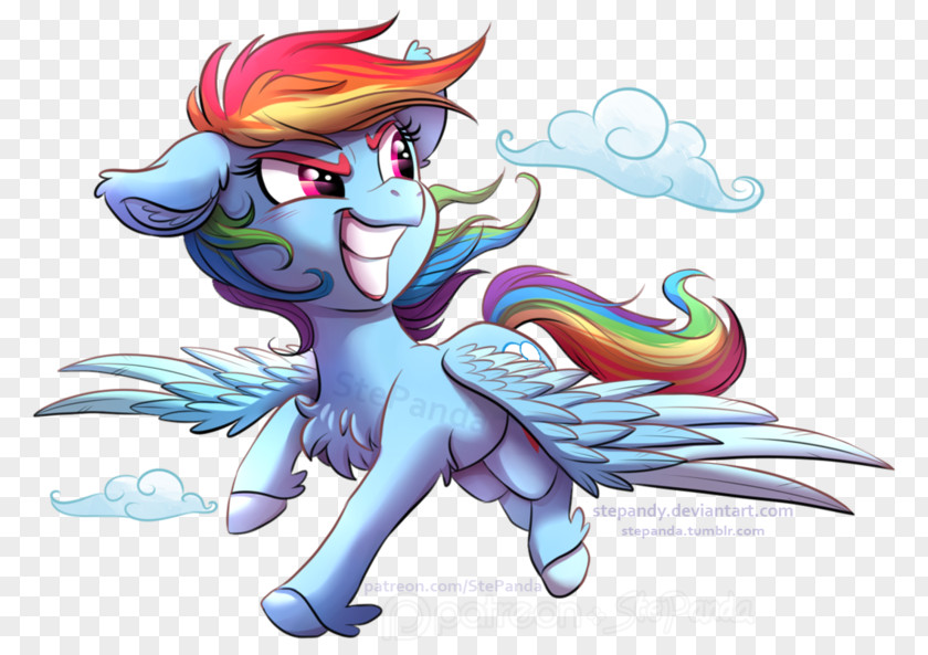 Little Pony Rainbow Dash Drawing Art Illustration PNG